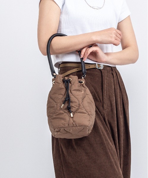 Rivel(リヴェル)の「【TRIFFER/トリファー】キルティング 巾着バッグ ハンドバッグ(ハンドバッグ・レディース・ブラウン/ブラック・FREE)」の17枚目の写真