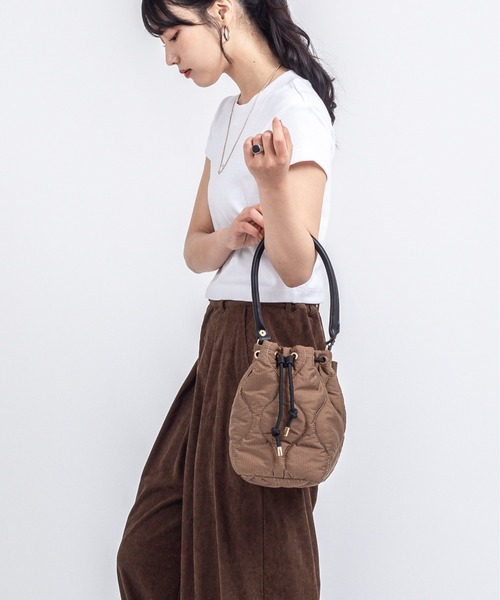 Rivel(リヴェル)の「【TRIFFER/トリファー】キルティング 巾着バッグ ハンドバッグ(ハンドバッグ・レディース・ブラウン/ブラック・FREE)」の15枚目の写真