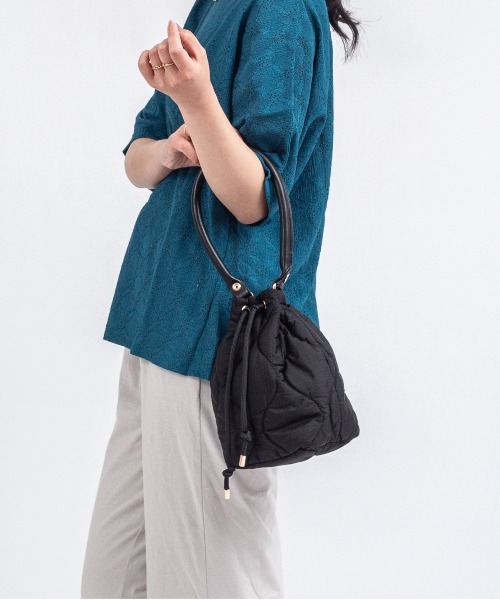 Rivel(リヴェル)の「【TRIFFER/トリファー】キルティング 巾着バッグ ハンドバッグ(ハンドバッグ・レディース・ブラウン/ブラック・FREE)」の7枚目の写真