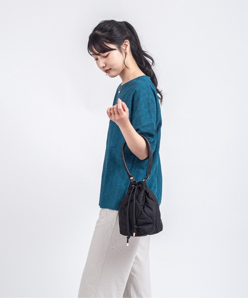 Rivel(リヴェル)の「【TRIFFER/トリファー】キルティング 巾着バッグ ハンドバッグ(ハンドバッグ・レディース・ブラウン/ブラック・FREE)」の4枚目の写真
