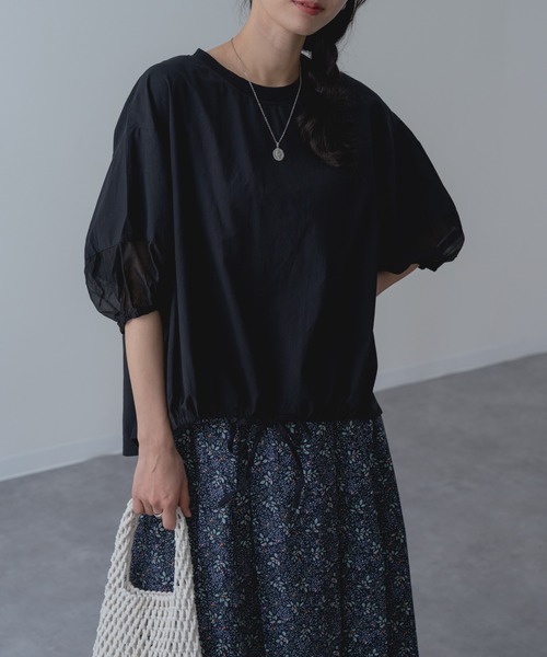 セール】【refinedworks】半袖 シアートップス プルオーバー（シャツ