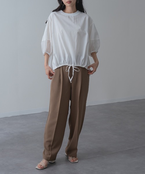 refinedworks(リファインドワークス)の「【refinedworks】半袖 シアートップス プルオーバー(シャツ/ブラウス・レディース・ブラック/ホワイト/ブラウン・FREE)」の16枚目の写真