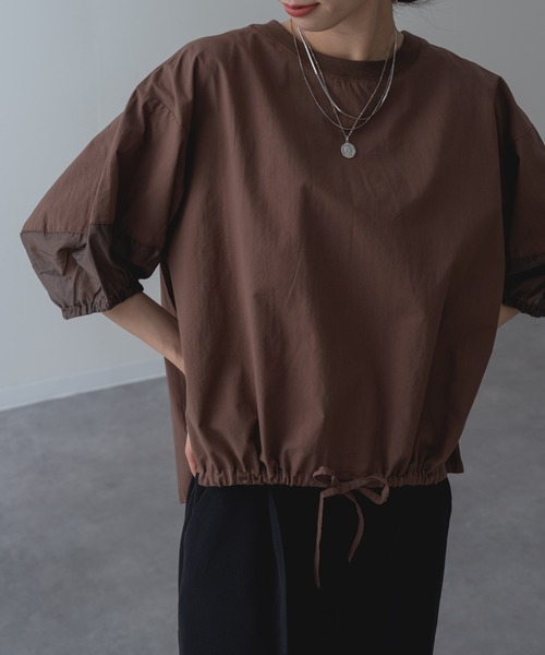 refinedworks(リファインドワークス)の「【refinedworks】半袖 シアートップス プルオーバー(シャツ/ブラウス・レディース・ブラック/ホワイト/ブラウン・FREE)」の17枚目の写真