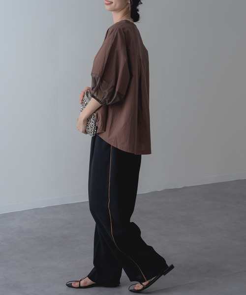 refinedworks(リファインドワークス)の「【refinedworks】半袖 シアートップス プルオーバー(シャツ/ブラウス・レディース・ブラック/ホワイト/ブラウン・FREE)」の22枚目の写真