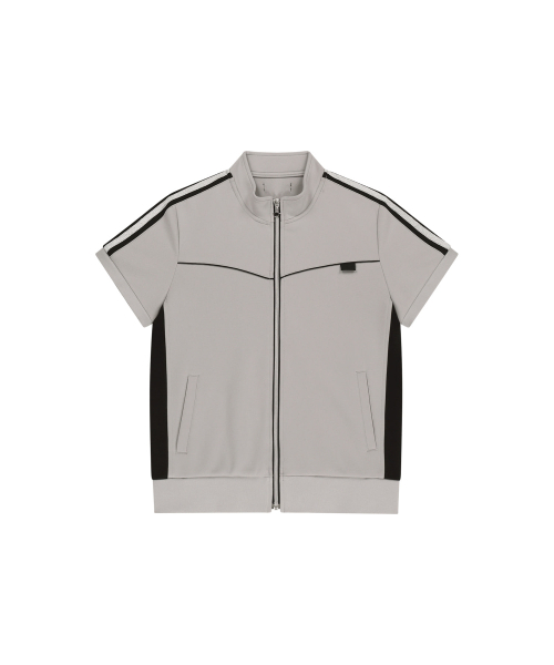 OJOS(オホス)の「Metallic Tape Track Zip-Up / Grey(ナイロンジャケット・レディース・その他・1/2/3)」の2枚目の写真
