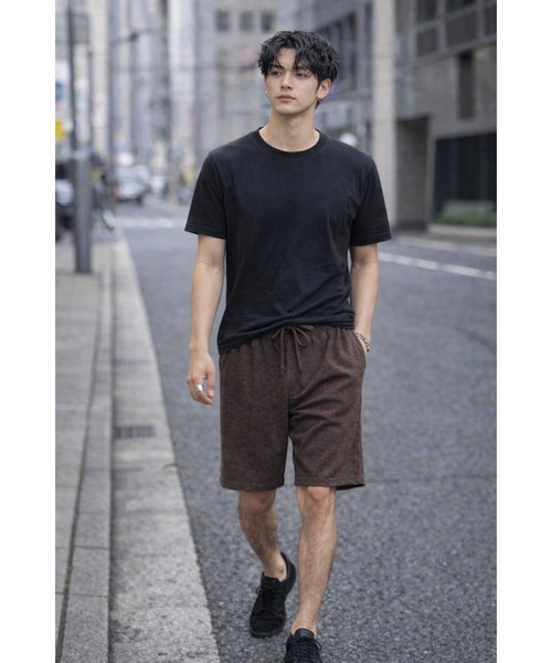 Bling Leads(ブリングリーズ)の「【Bls】 【ZM】【Bling Leads】パイルスリムショートパンツ(その他パンツ・メンズ・モカ/杢グレー/ブラック/ブラウン系その他・LARGE)」の3枚目の写真