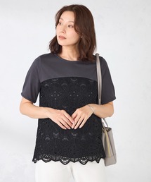 GALLORIA | ビスチェ風レース切替プルオーバー(Tシャツ/カットソー)