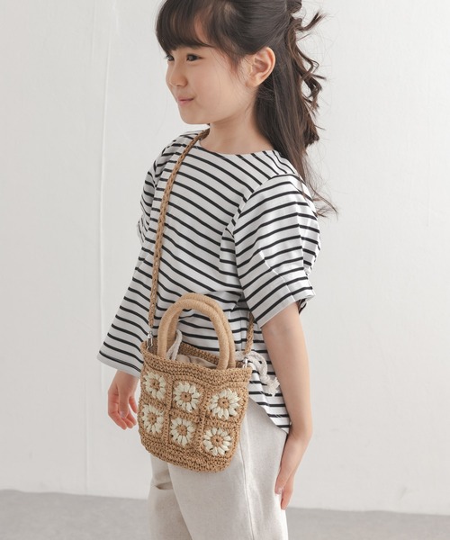 URBAN RESEARCH DOORS(アーバンリサーチドアーズ)の「ペーパーフラワーモチーフバッグ(KIDS)(ショルダーバッグ・キッズ・ナチュラル・ONE)」の1枚目の写真