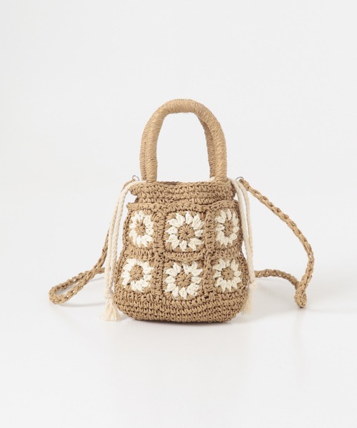 URBAN RESEARCH DOORS(アーバンリサーチドアーズ)の「ペーパーフラワーモチーフバッグ(KIDS)(ショルダーバッグ・キッズ・ナチュラル・ONE)」の4枚目の写真