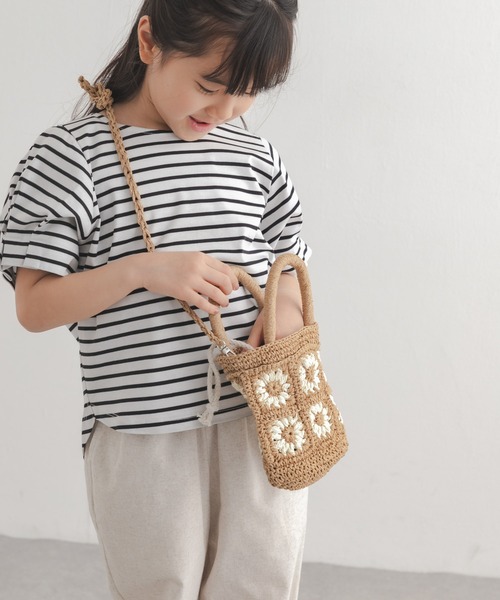 URBAN RESEARCH DOORS(アーバンリサーチドアーズ)の「ペーパーフラワーモチーフバッグ(KIDS)(ショルダーバッグ・キッズ・ナチュラル・ONE)」の2枚目の写真