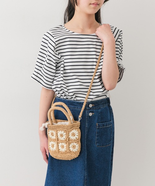 URBAN RESEARCH DOORS(アーバンリサーチドアーズ)の「ペーパーフラワーモチーフバッグ(KIDS)(ショルダーバッグ・キッズ・ナチュラル・ONE)」の3枚目の写真