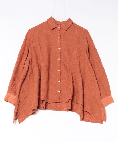 チャイハネ(チャイハネ)の「【チャイハネ】トウレカ刺繍シャツ(シャツ/ブラウス・レディース・ブラック/ブルー/ホワイト/オレンジ・FREE)」の4枚目の写真