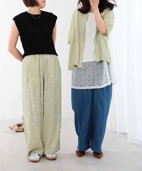leswel(レスウェル)の「【M~5L】エンブロイダリーブラウス(シャツ/ブラウス・レディース・カーキ/ブラック/クリーム・3L/LL/L/M/5L/4L)」の15枚目の写真