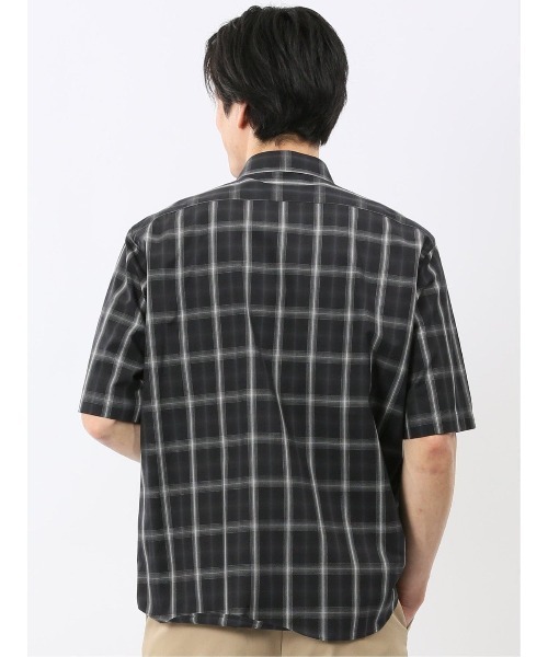 TAKA-Q(タカキュー)の「【ストレッチ コットン】タカキュー 綿 ブロード チェック レギュラーカラー 半袖 シャツ(シャツ/ブラウス・メンズ・ブラック/ベージュ・X-LARGE/LARGE/MEDIUM)」の9枚目の写真