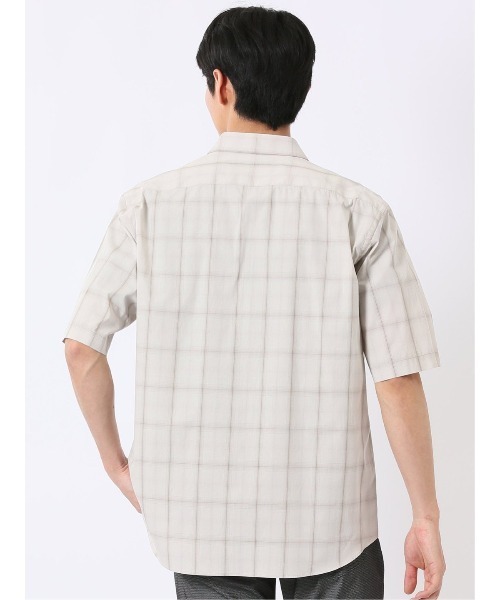 TAKA-Q(タカキュー)の「【ストレッチ コットン】タカキュー 綿 ブロード チェック レギュラーカラー 半袖 シャツ(シャツ/ブラウス・メンズ・ブラック/ベージュ・X-LARGE/LARGE/MEDIUM)」の19枚目の写真