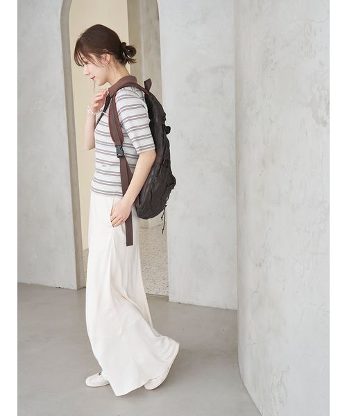emmi(エミ)の「ナロースカート(スカート・レディース・ネイビー/ホワイト/ライトベージュ/アイボリー・0/1)」の17枚目の写真