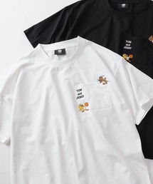 TOM&JERRY（トムアンドジェリー）の「【71】【TOM＆JERRY/トムとジェリー】「さかな」コットンライク ポリエステルドライ ポケット刺繍 バックプリント クルーネックTシャツ/吸水速乾/UVカット/ユニセックス/レディース/メンズ（Tシャツ/カットソー）」