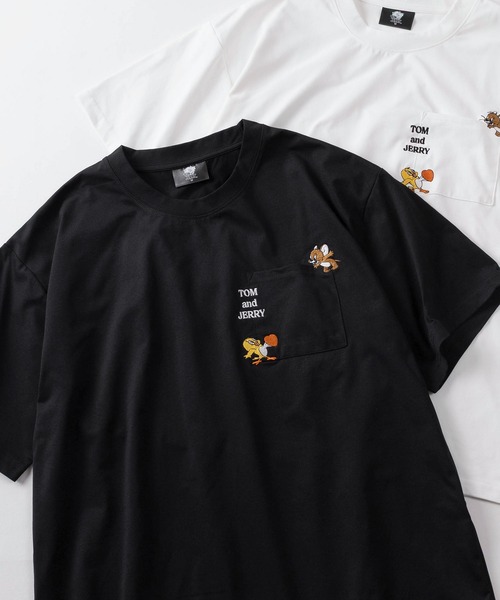Tom&Jerry(トムアンドジェリー)の「【71】【TOM&JERRY/トムとジェリー】「さかな」コットンライク ポリエステルドライ ポケット刺繍 バックプリント クルーネックTシャツ/吸水速乾/UVカット/ユニセックス/レディース/メンズ(Tシャツ/カットソー・レディース・ホワイト系1/ホワイト系/ホワイト系5/ホワイト系3/グレー系/ブラック系2/グレー系1/ブラック系1/ホワイト系4/ブラック系/グレー系2/ホワイト系2・M/XL/L)」の9枚目の写真