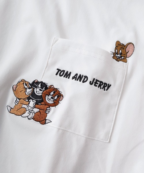 Tom&Jerry(トムアンドジェリー)の「【71】【TOM&JERRY/トムとジェリー】「さかな」コットンライク ポリエステルドライ ポケット刺繍 バックプリント クルーネックTシャツ/吸水速乾/UVカット/ユニセックス/レディース/メンズ(Tシャツ/カットソー・レディース・ホワイト系1/ホワイト系/ホワイト系5/ホワイト系3/グレー系/ブラック系2/グレー系1/ブラック系1/ホワイト系4/ブラック系/グレー系2/ホワイト系2・M/XL/L)」の21枚目の写真
