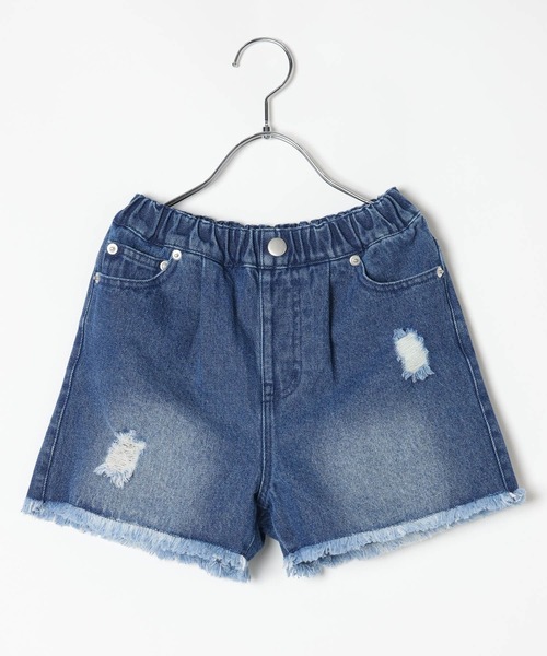LEPSIM(レプシィム)の「【KIDS】フリンジデニムショートパンツ 666299(デニムパンツ・キッズ・インディゴブルー/ブルー/ブラック・120/140/130)」の4枚目の写真