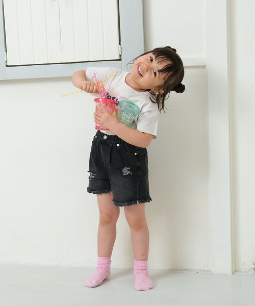 LEPSIM(レプシィム)の「【KIDS】フリンジデニムショートパンツ 666299(デニムパンツ・キッズ・インディゴブルー/ブルー/ブラック・120/140/130)」の16枚目の写真