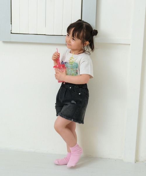 LEPSIM(レプシィム)の「【KIDS】フリンジデニムショートパンツ 666299(デニムパンツ・キッズ・インディゴブルー/ブルー/ブラック・120/140/130)」の17枚目の写真
