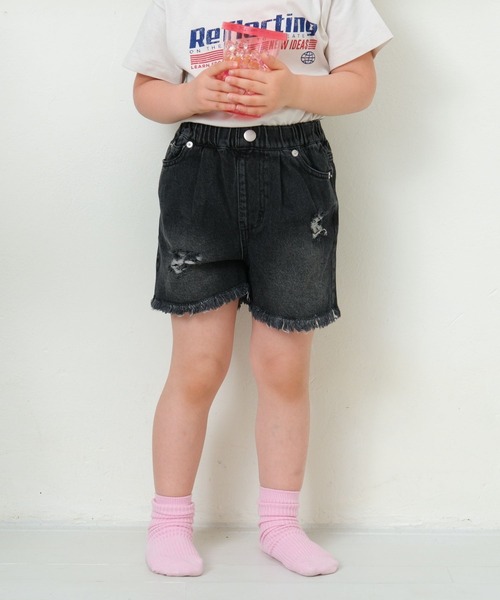 LEPSIM(レプシィム)の「【KIDS】フリンジデニムショートパンツ 666299(デニムパンツ・キッズ・インディゴブルー/ブルー/ブラック・120/140/130)」の18枚目の写真