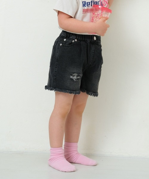 LEPSIM(レプシィム)の「【KIDS】フリンジデニムショートパンツ 666299(デニムパンツ・キッズ・インディゴブルー/ブルー/ブラック・120/140/130)」の20枚目の写真