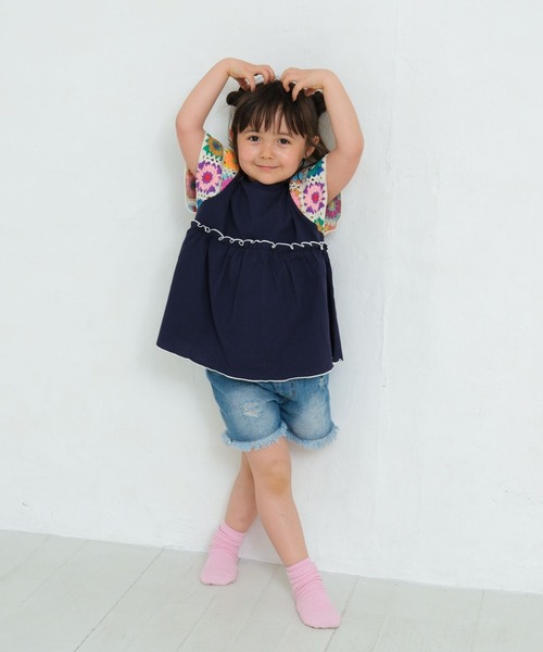 LEPSIM(レプシィム)の「【KIDS】フリンジデニムショートパンツ 666299(デニムパンツ・キッズ・インディゴブルー/ブルー/ブラック・120/140/130)」の21枚目の写真