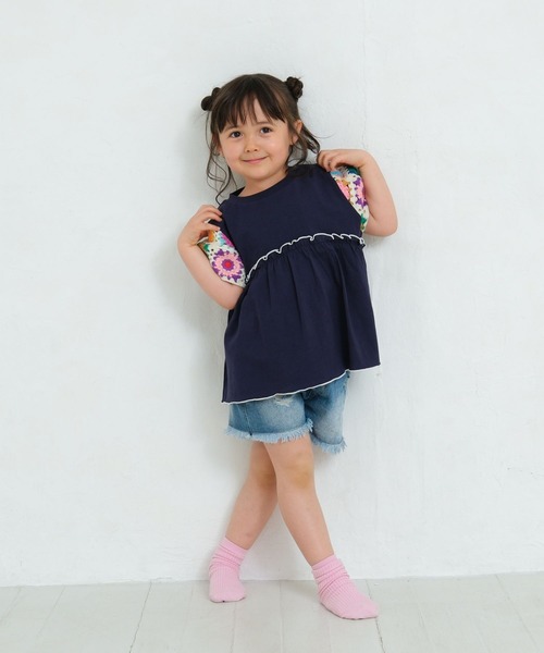 LEPSIM(レプシィム)の「【KIDS】フリンジデニムショートパンツ 666299(デニムパンツ・キッズ・インディゴブルー/ブルー/ブラック・120/140/130)」の22枚目の写真
