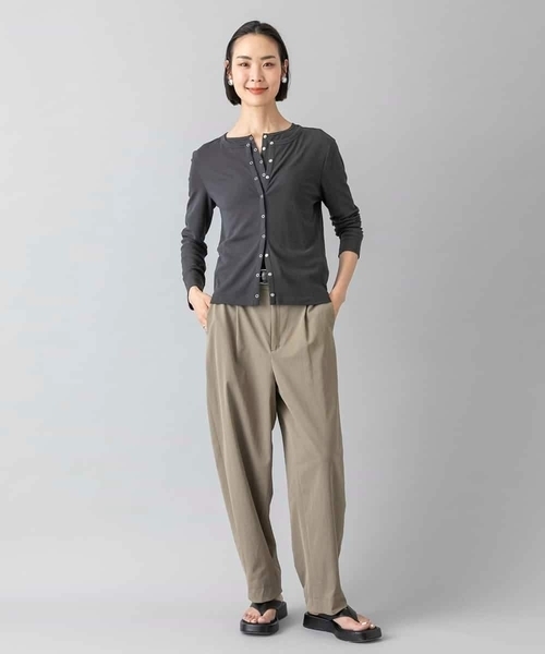 MICHEL KLEIN（ミッシェル・クラン）の「[アンサンブル対応]リングドットヘンリーネックTシャツ（Tシャツ/カットソー・レディース・ブルー・38）」の16枚目の写真