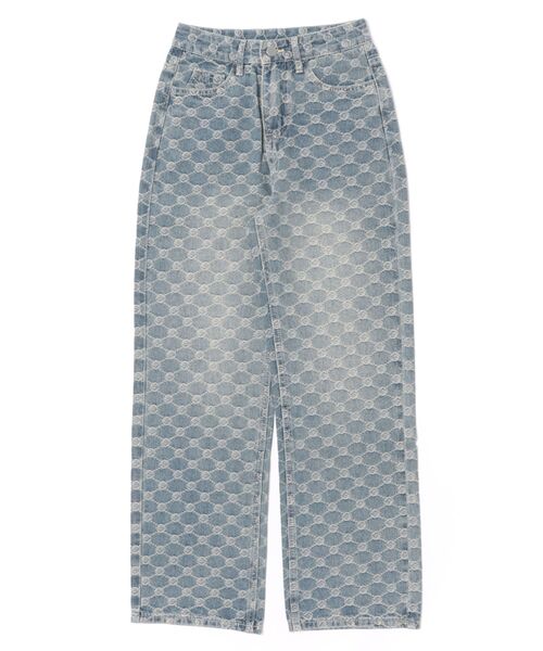 L LABEL（エルラベル）の「モノグラムバレルデニムパンツ（デニムパンツ・レディース・インディゴブルー・M-L/S-M）」の9枚目の写真