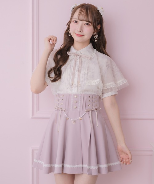 ROJITA(ロジータ)の「【セットアップ対応/新色登場】レースフリルケープブラウス(シャツ/ブラウス・レディース・アイボリー/ブラック/ブルー/ミント/ピンク・FREE)」の11枚目の写真