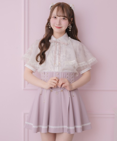 ROJITA(ロジータ)の「【セットアップ対応/新色登場】レースフリルケープブラウス(シャツ/ブラウス・レディース・アイボリー/ブラック/ブルー/ミント/ピンク・FREE)」の12枚目の写真