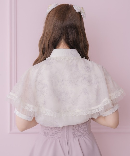 ROJITA(ロジータ)の「【セットアップ対応/新色登場】レースフリルケープブラウス(シャツ/ブラウス・レディース・アイボリー/ブラック/ブルー/ミント/ピンク・FREE)」の18枚目の写真
