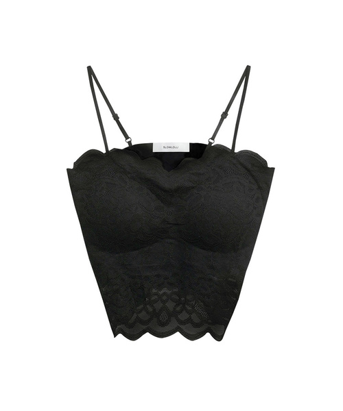 SLOWLOLLI(スローローリ)の「Lace crop inner top_3 Colors(Tシャツ/カットソー・レディース・アイボリー/Beige/ブラック・FREE)」の1枚目の写真
