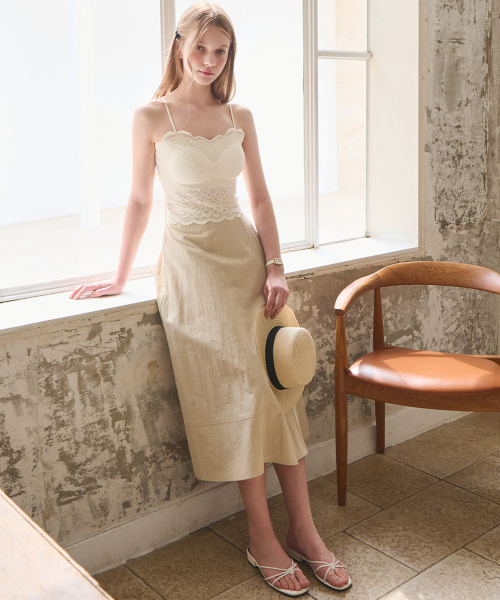 SLOWLOLLI(スローローリ)の「Lace crop inner top_3 Colors(Tシャツ/カットソー・レディース・アイボリー/Beige/ブラック・FREE)」の5枚目の写真