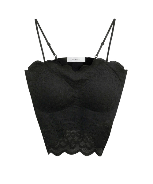SLOWLOLLI(スローローリ)の「Lace crop inner top_3 Colors(Tシャツ/カットソー・レディース・アイボリー/Beige/ブラック・FREE)」の8枚目の写真