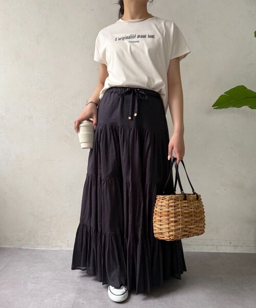Jena espace merveilleux(ジェナ エスパスメルヴェイユ)の「コンパクトロゴカットソー(Tシャツ/カットソー・レディース・アイボリー/ライトグレー/ブラック/ブルー・FREE)」の16枚目の写真