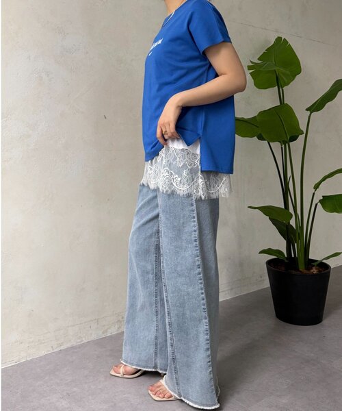Jena espace merveilleux(ジェナ エスパスメルヴェイユ)の「コンパクトロゴカットソー(Tシャツ/カットソー・レディース・アイボリー/ライトグレー/ブラック/ブルー・FREE)」の8枚目の写真