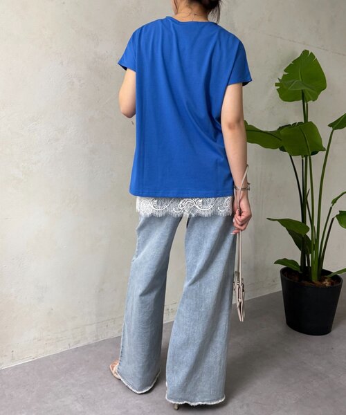 Jena espace merveilleux(ジェナ エスパスメルヴェイユ)の「コンパクトロゴカットソー(Tシャツ/カットソー・レディース・アイボリー/ライトグレー/ブラック/ブルー・FREE)」の9枚目の写真