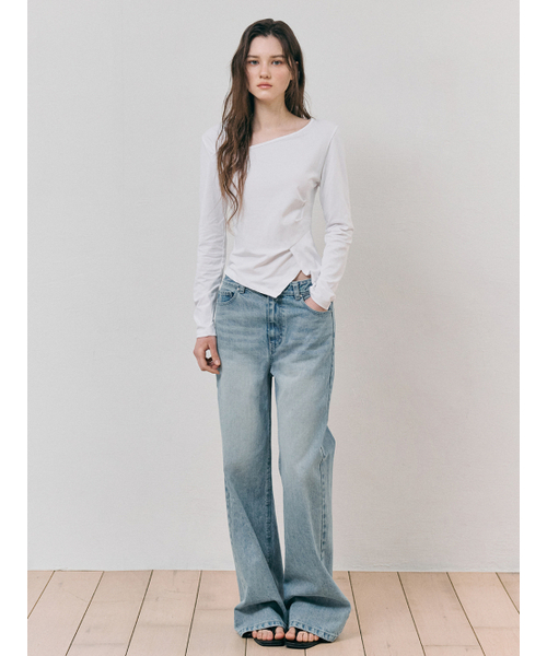 ETMON(エトモン)の「Curved Pintuck T-Shirt, White(Tシャツ/カットソー・レディース・その他・F)」の5枚目の写真