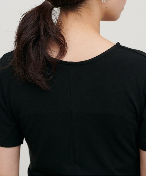 LARUTA（ラルータ）の「【LARUTA】前後2WAY半袖ZIPカットソー（Tシャツ/カットソー・レディース・ブラック/パープル/カーキ/サックスブルー/アイボリー・FREE）」の11枚目の写真