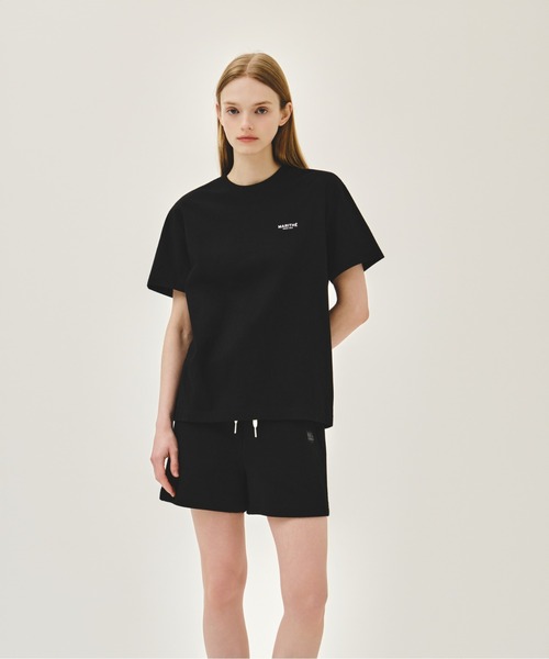 MARITHE + FRANCOIS GIRBAUD(マリテフランソワジルボー)の「SMALL REGULAR LOGO TEE(Tシャツ/カットソー・レディース・ストライプ/チャコール/ホワイト/ブラック/カーキ・LARGE/X-LARGE/SMALL/MEDIUM)」の3枚目の写真