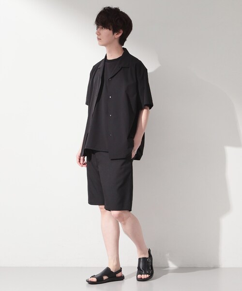 THE SHOP TK （ザ ショップ ティーケー ）の「【KURO】 ポリバレント半袖シャツ 接触冷感/UVカット/洗濯機OK（シャツ/ブラウス・メンズ・ブラック・01/02/03/04）」の4枚目の写真