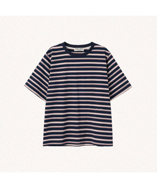 MAC MOC(マックモック)の「マルチリンガー マルチリンガーTシャツ_2カラー(Tシャツ/カットソー・レディース・ネイビー/ライトイエロー・FREE)」の1枚目の写真