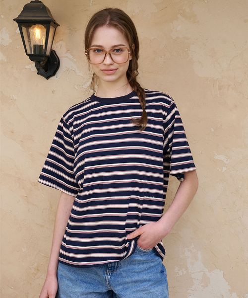 MAC MOC(マックモック)の「マルチリンガー マルチリンガーTシャツ_2カラー(Tシャツ/カットソー・レディース・ネイビー/ライトイエロー・FREE)」の3枚目の写真