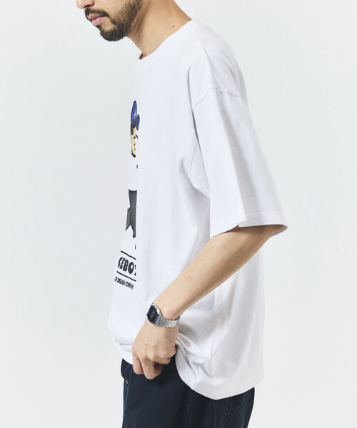 kaoyorinakami(カオヨリナカミ)の「kaoyorinakami × FREAK'S STORE/カオヨリナカミ 別注 ピースボーイ Tee(Tシャツ/カットソー・メンズ・イエロー/オフホワイト/チャコールグレー・MEDIUM/LARGE/SMALL)」の22枚目の写真
