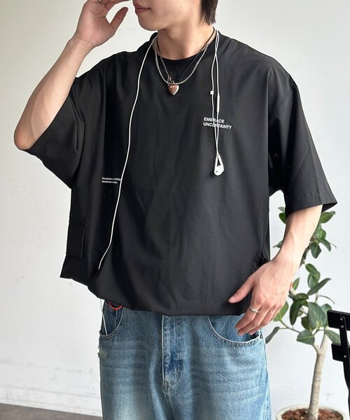 CPCM(シーピーシーエム)の「【AIRHOLE】サイドポケプルオーバー(Tシャツ/カットソー・メンズ・オレンジ/ライム/ブラック/グリーン/アイボリー/ネイビー・MEDIUM/LARGE/SMALL)」の3枚目の写真