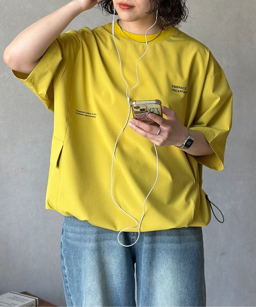 CPCM(シーピーシーエム)の「【AIRHOLE】サイドポケプルオーバー(Tシャツ/カットソー・メンズ・オレンジ/ライム/ブラック/グリーン/アイボリー/ネイビー・MEDIUM/LARGE/SMALL)」の4枚目の写真